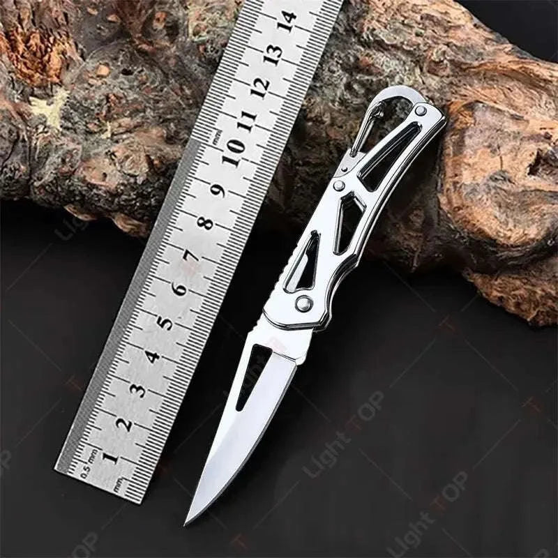 Folding Fruit Knife with Stainless Steel Blade and Keychain-Knife1PC