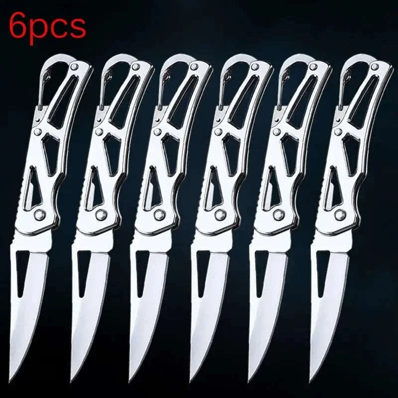 Folding Fruit Knife with Stainless Steel Blade and Keychain-Knife1PC