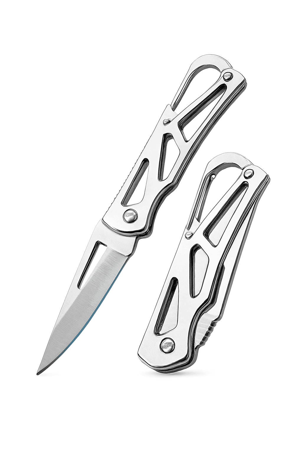 Folding Fruit Knife with Stainless Steel Blade and Keychain-Knife1PC
