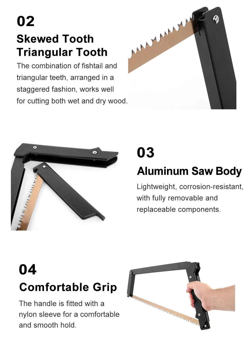 Folding Hand Saw for Camping and Tree Pruning-WSGJ-002B