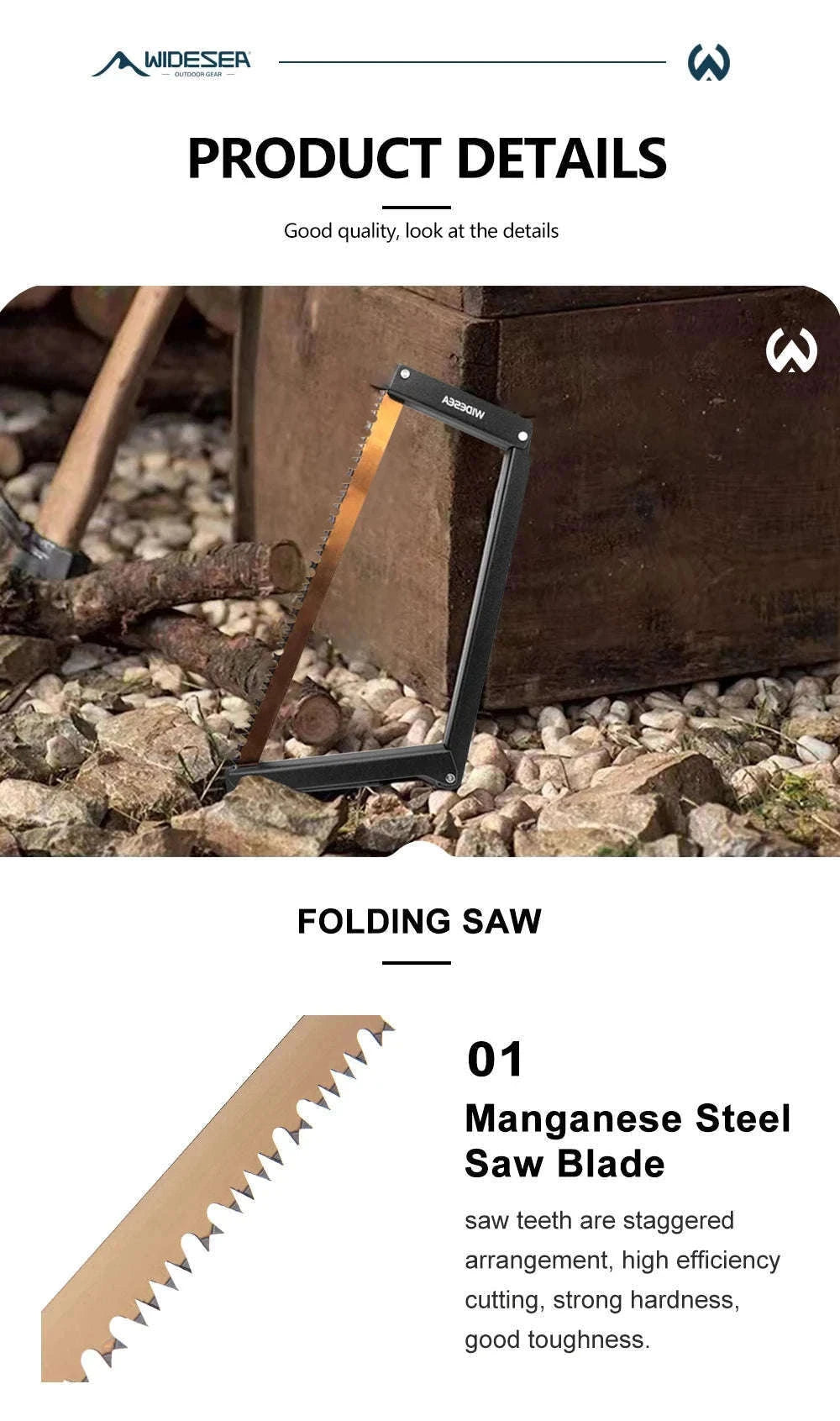 Folding Hand Saw for Camping and Tree Pruning-WSGJ-002B