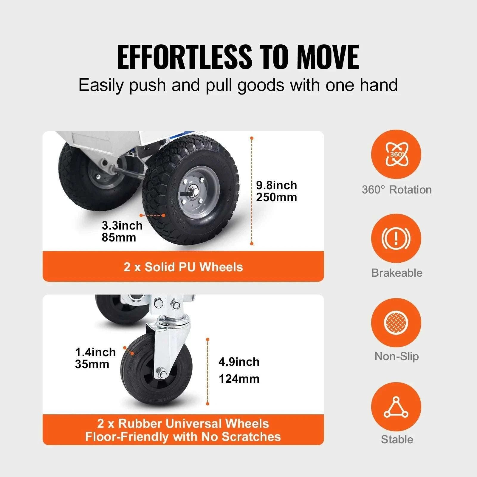 Folding Hand Truck 800 lb Convertible Dolly Cart for Heavy Moving-800lbs / CZECH REPUBLIC