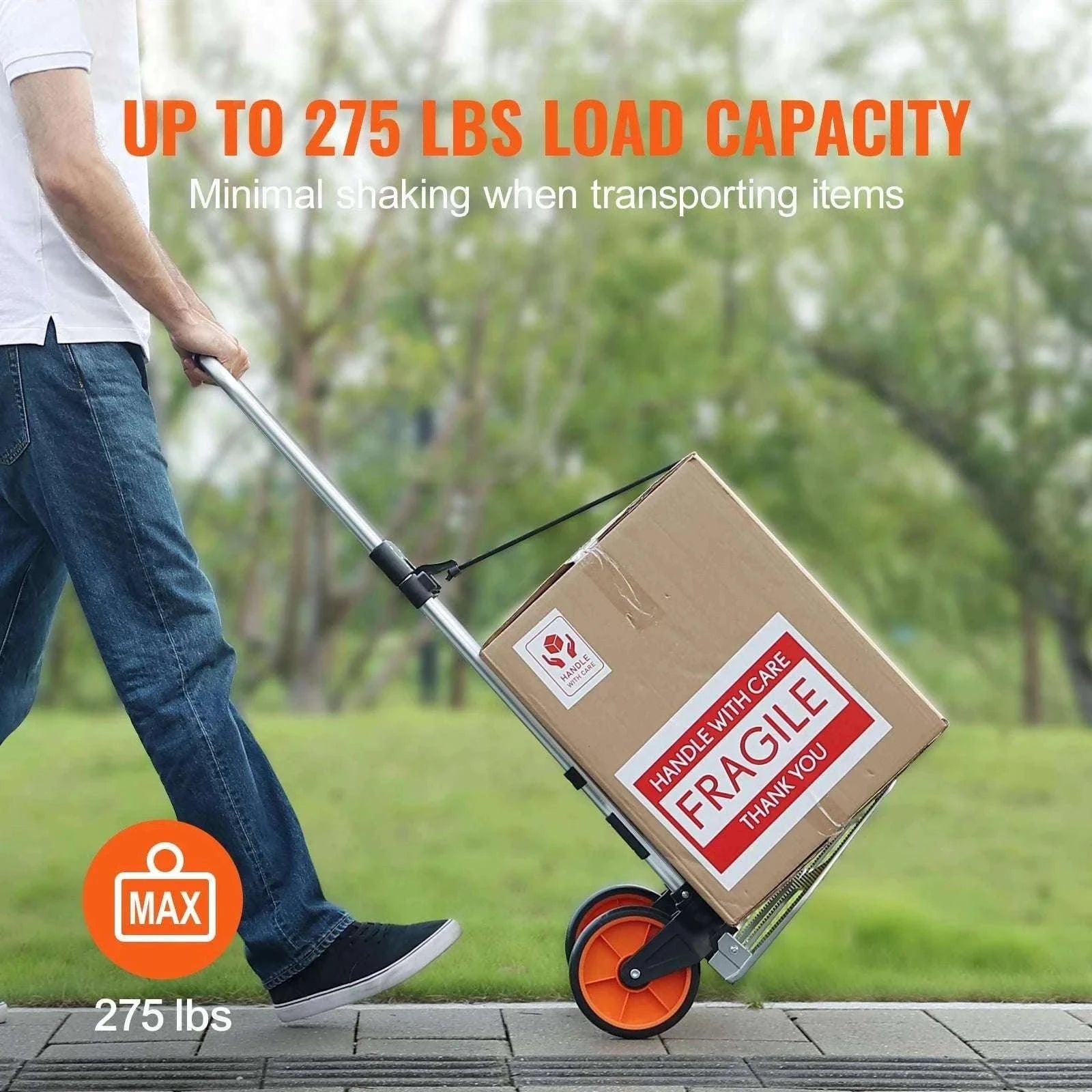 Folding Hand Truck Dolly with Telescoping Handle & 309 lb Capacity-309 lbs / spain