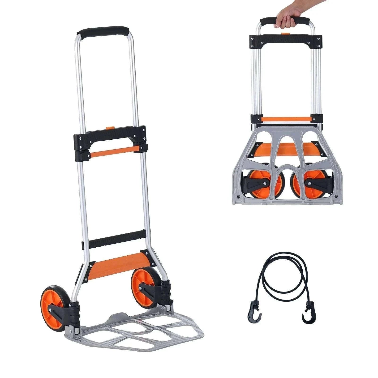 Folding Hand Truck Dolly with Telescoping Handle & 309 lb Capacity-309 lbs / spain