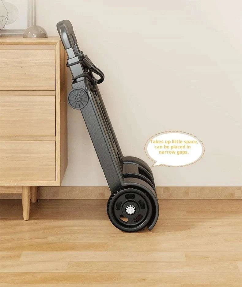 Folding Luggage Trolley Cart for Travel, Shopping & Home Use-two rounds