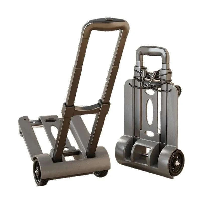 Folding Luggage Trolley Cart for Travel, Shopping & Home Use-two rounds