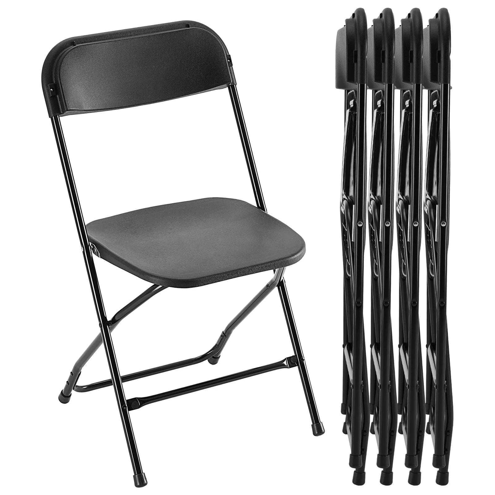 Folding Padded Chairs with Metal Frame – 330LB Capacity Set-6 Pack White / United States