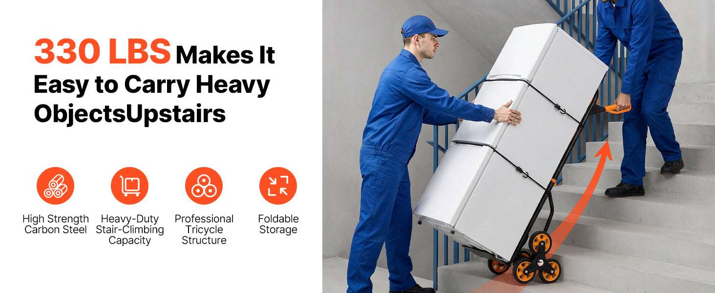 Folding Stair Climbing Hand Truck Dolly 440–770 lbs Capacity-770lbs / United States