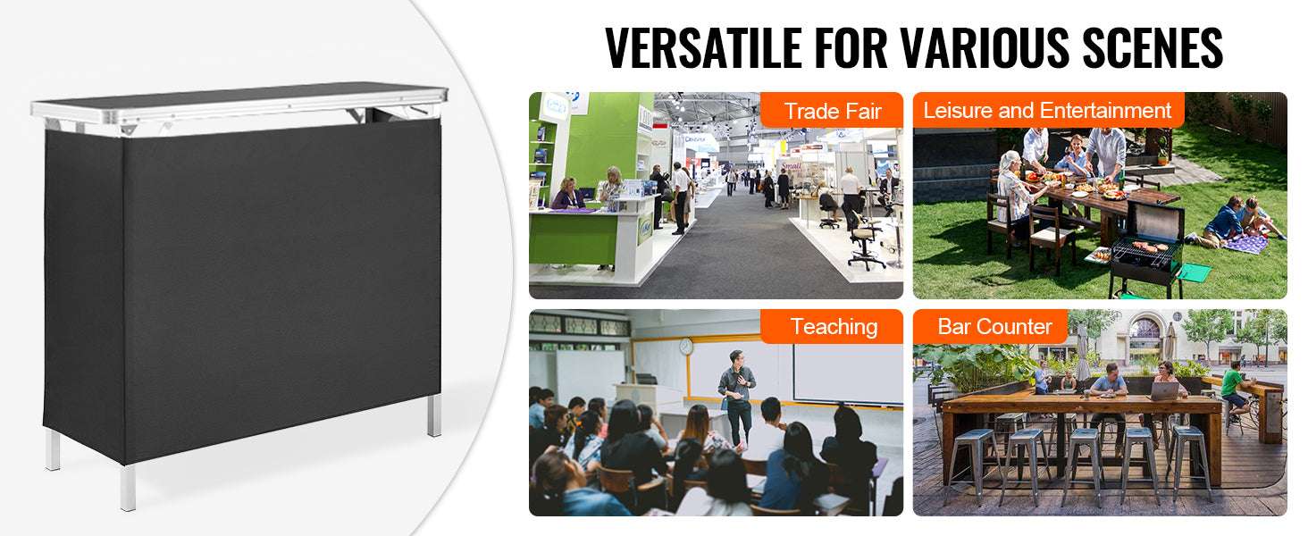 Folding Trade Show Counter Table with Storage Shelf & Carry Bag-more than 55 inch / United States
