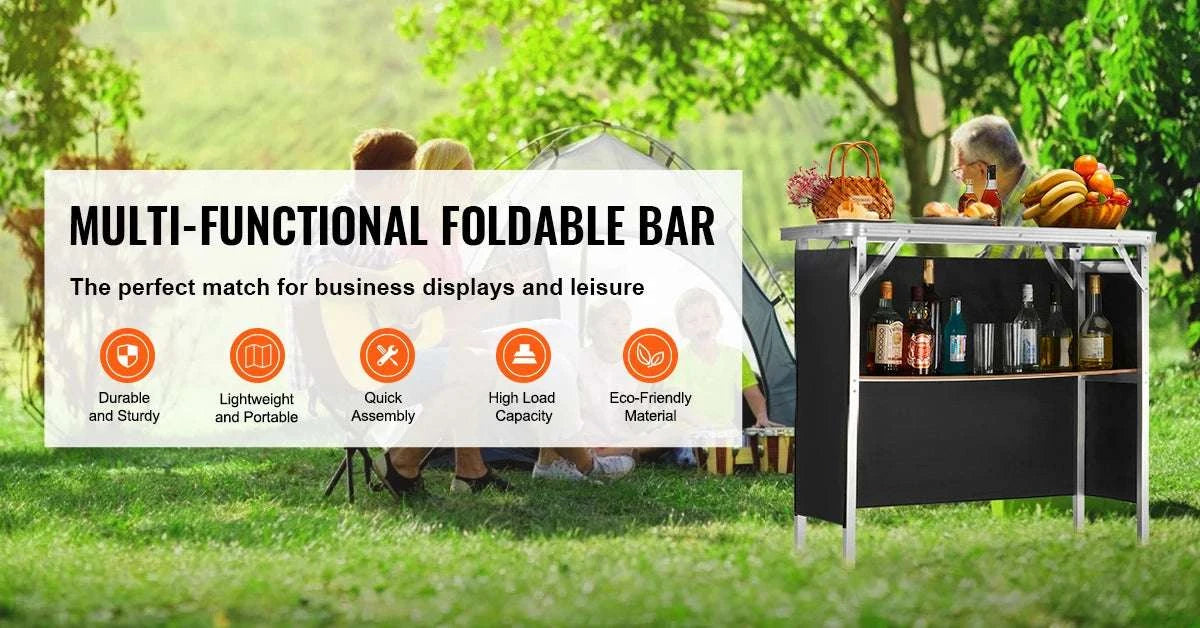 Folding Trade Show Counter Table with Storage Shelf & Carry Bag-more than 55 inch / United States