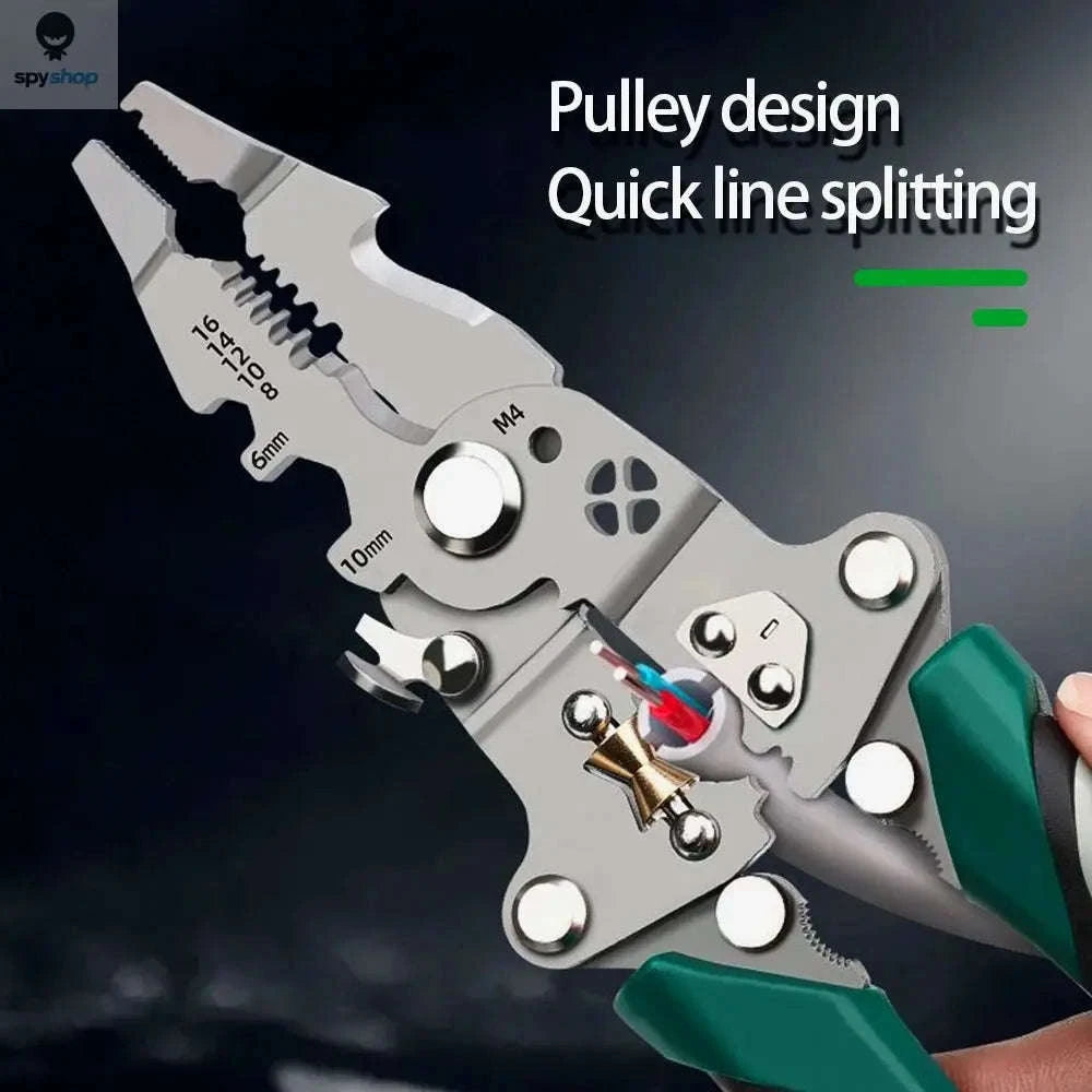 Folding Wire Stripper Pliers – Multi‑Function Tool for Cutting, Crimping and Precision Work-Default Title