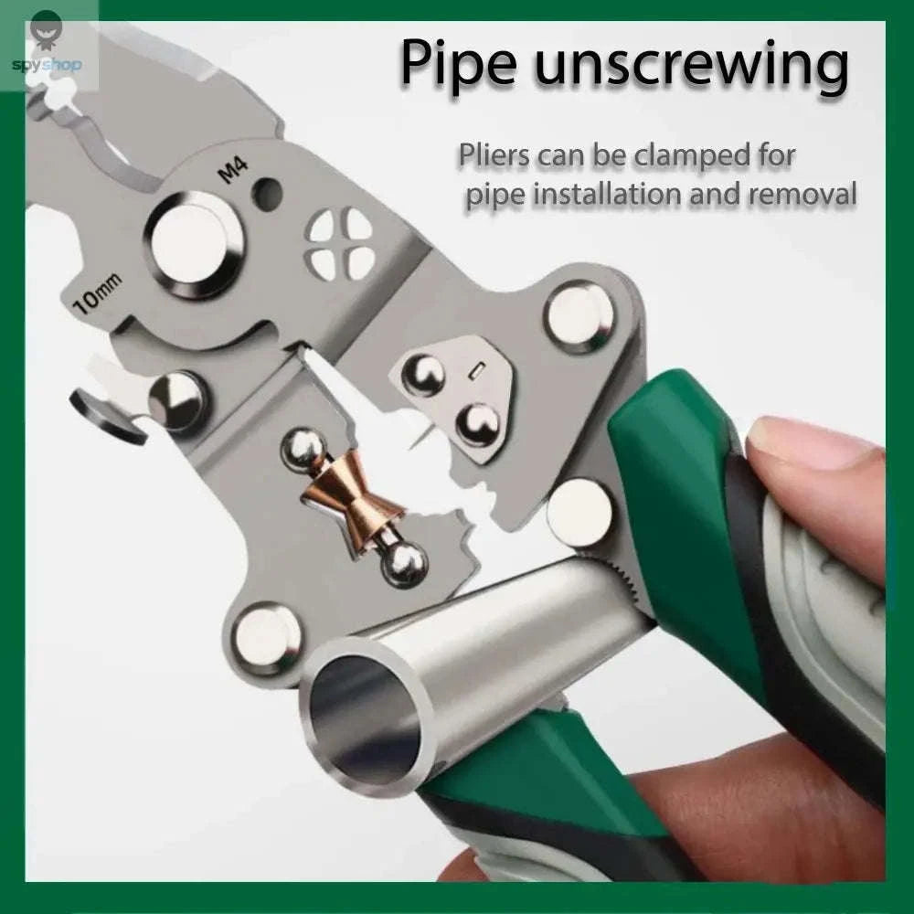 Folding Wire Stripper Pliers – Multi‑Function Tool for Cutting, Crimping and Precision Work-Default Title