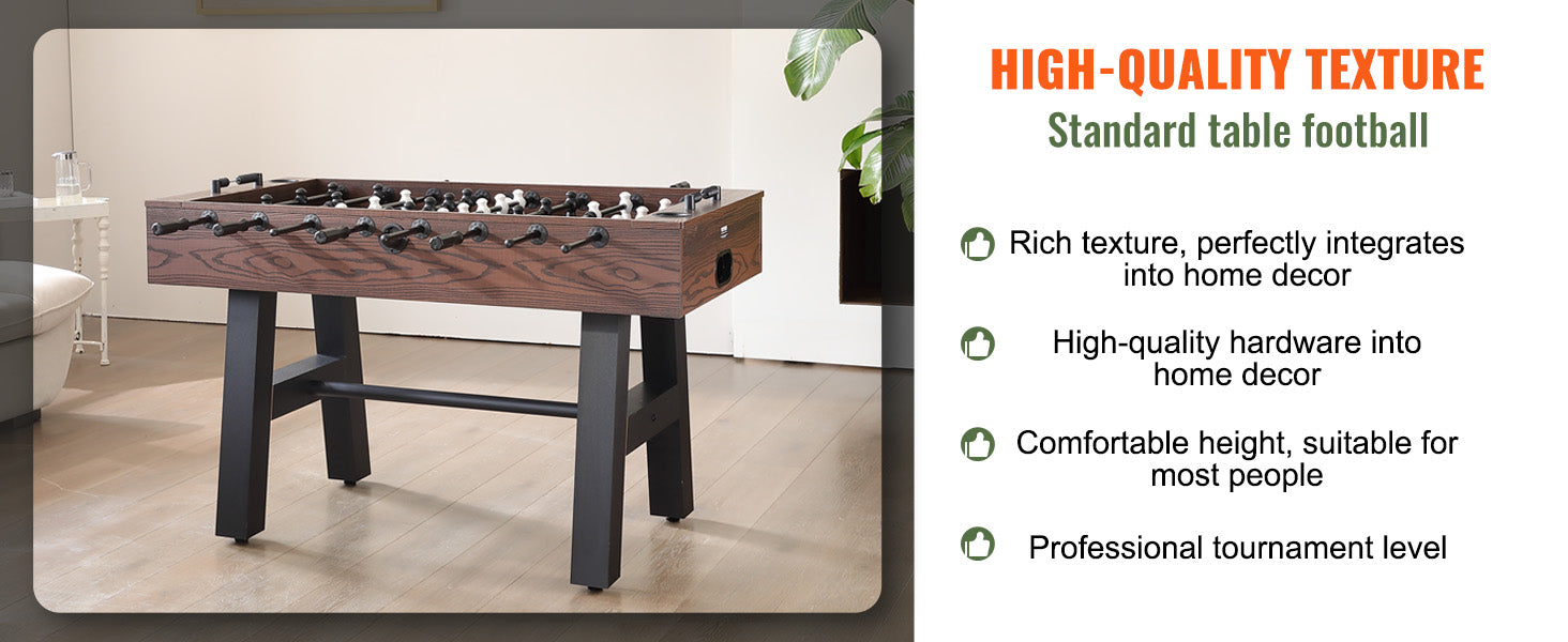 55 Inch Foosball Table for Home Game Room Fun and Family Play