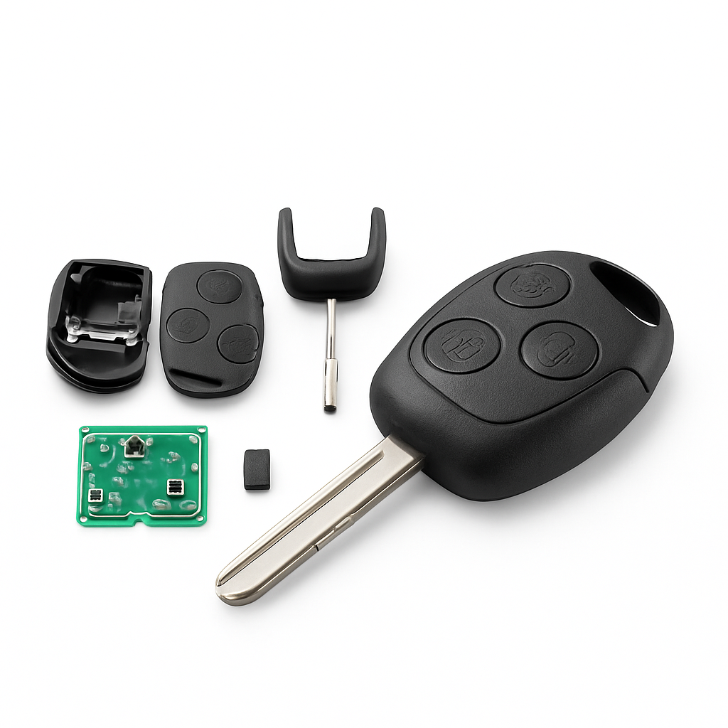 Pentru Ford Fiesta MK6 2002-2008 telecomandă cheie 433MHz 80Bit 4D63 cip transponder cu baterie, acces fără cheie, control de la distanță, design ergonomic, semnal stabil, rază lungă, programare ușoară, înlocuire
