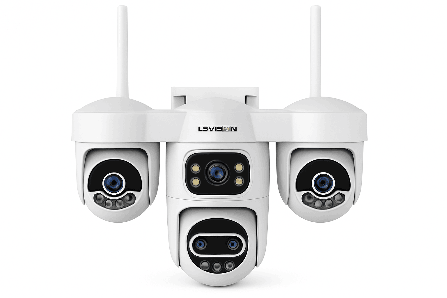 Four-Screen 10X Zoom PTZ WiFi Surveillance Camera-WiFi 10XZoom No Card / US Plug / China Mainland