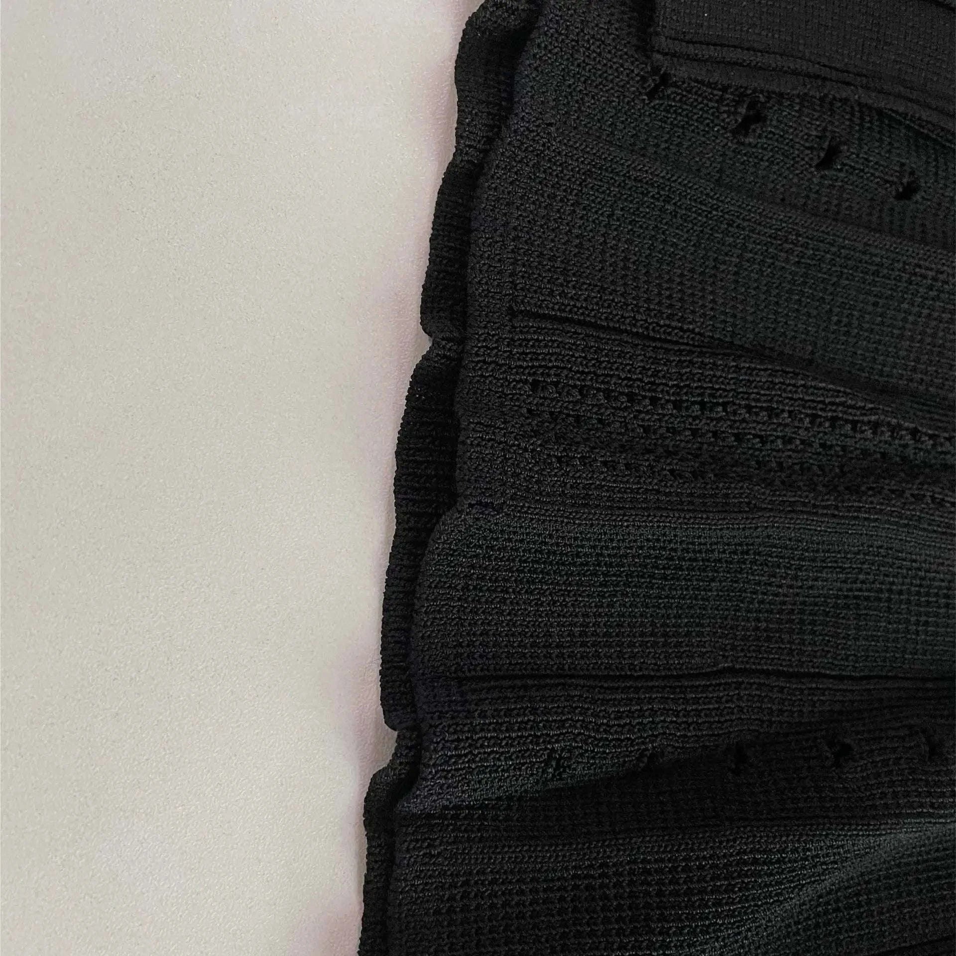 French Elegant Knitted Mermaid Dress-black / L