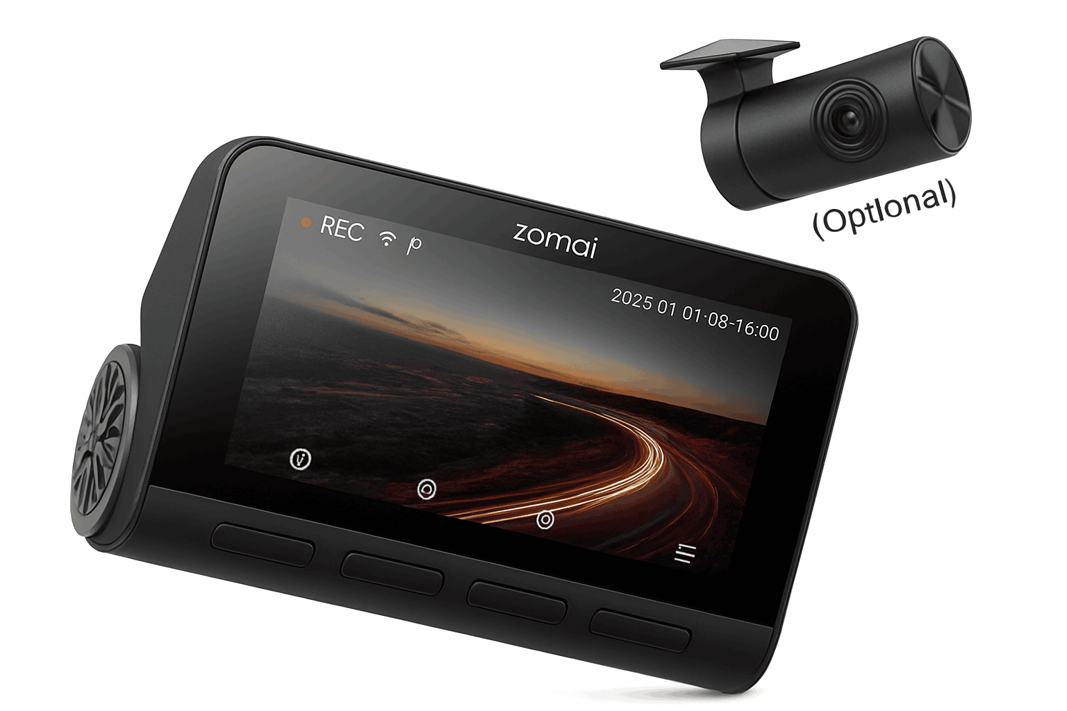 Front 4K Rear 1080P Dash Cam with 4G, GPS, ADAS, Night Vision & Supercapacitor-1-Channel / China Mainland / No TF Card