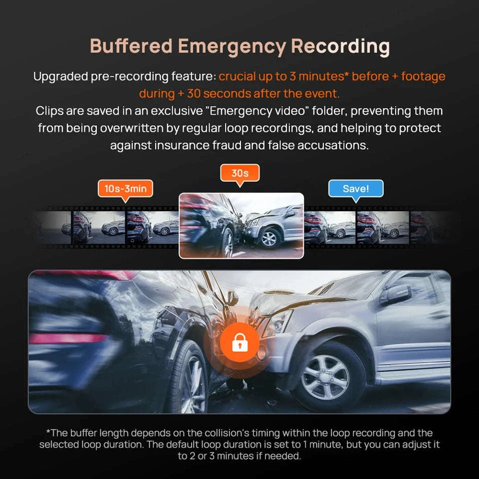 Front 4K Rear 1080P Dash Cam with 4G, GPS, ADAS, Night Vision & Supercapacitor-1-Channel / China Mainland / No TF Card