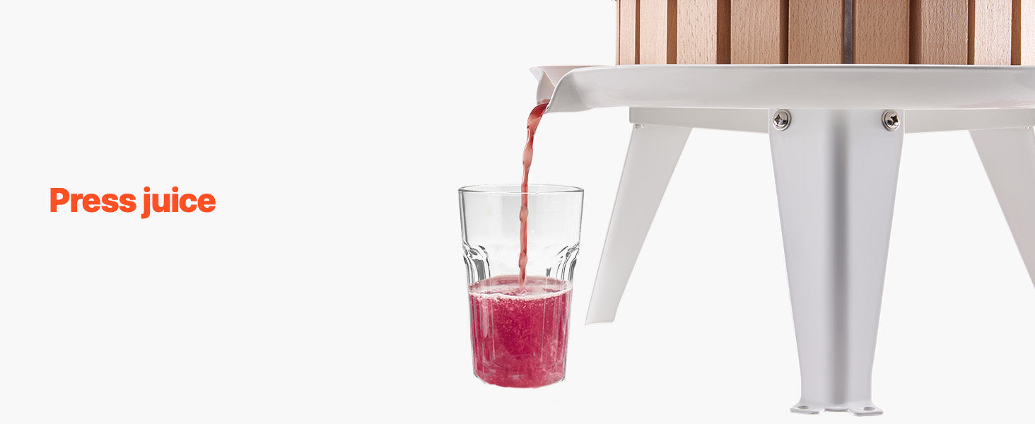 18L Solid Wood Fruit Wine Press with Handle
