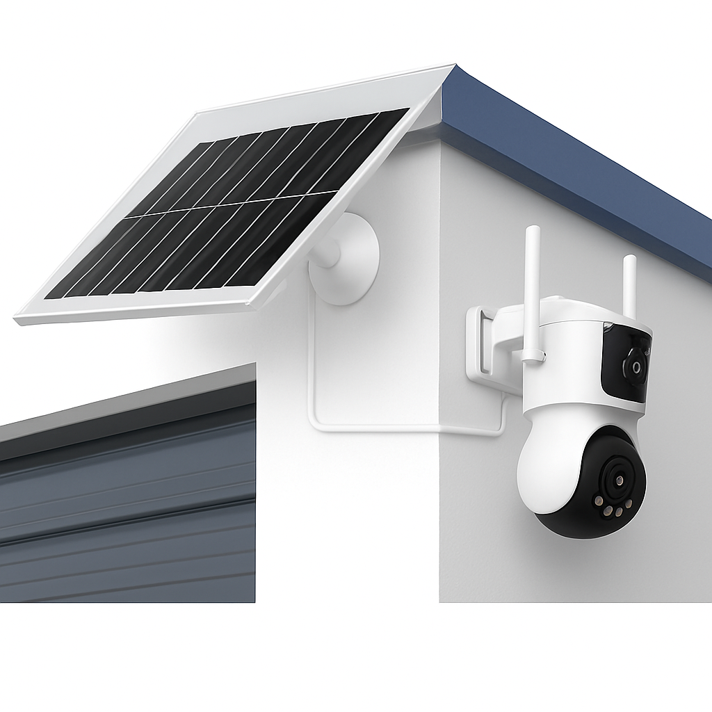 4G Solar Outdoor Dual-Lens Security Camera 4MP Auto Tracking