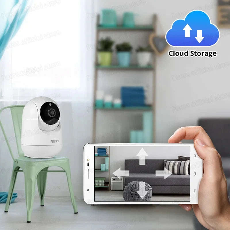 FUERS 4K 8MP WiFi IP Camera With Adjustable Bracket-8MP camera / US Plug