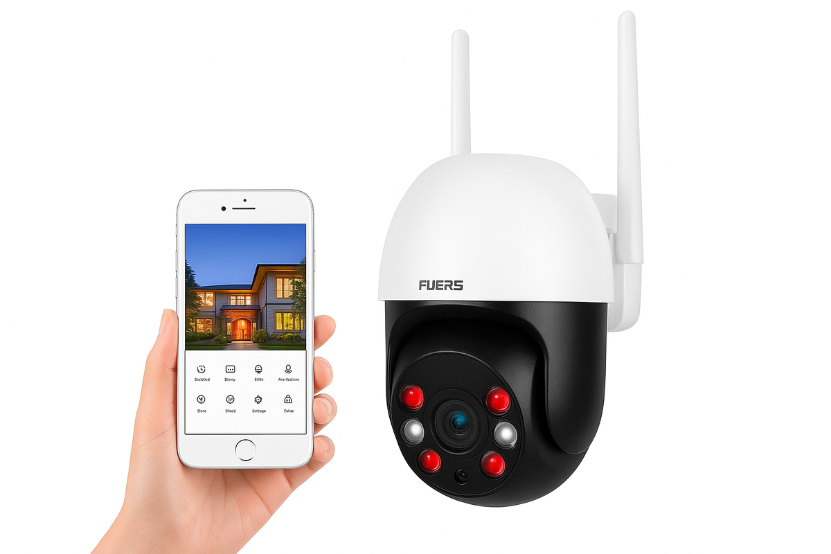 8MP 4K Outdoor PTZ WiFi Security Camera with AI Human Detection