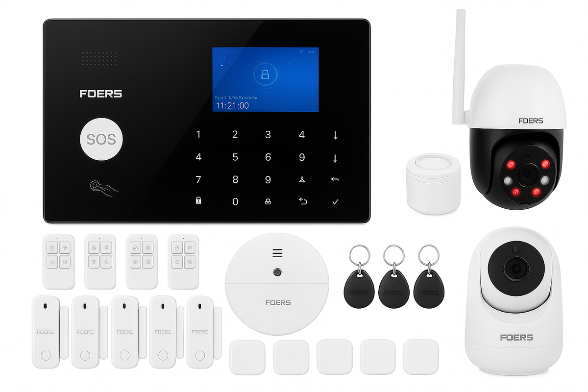 FUERS G30 Trådløs WIFI GSM Alarm System Hjemme Indbruds Sikkerhed Alarm System Tuya Smart APP Kontrol med Dør- og Bevægelsessensor
