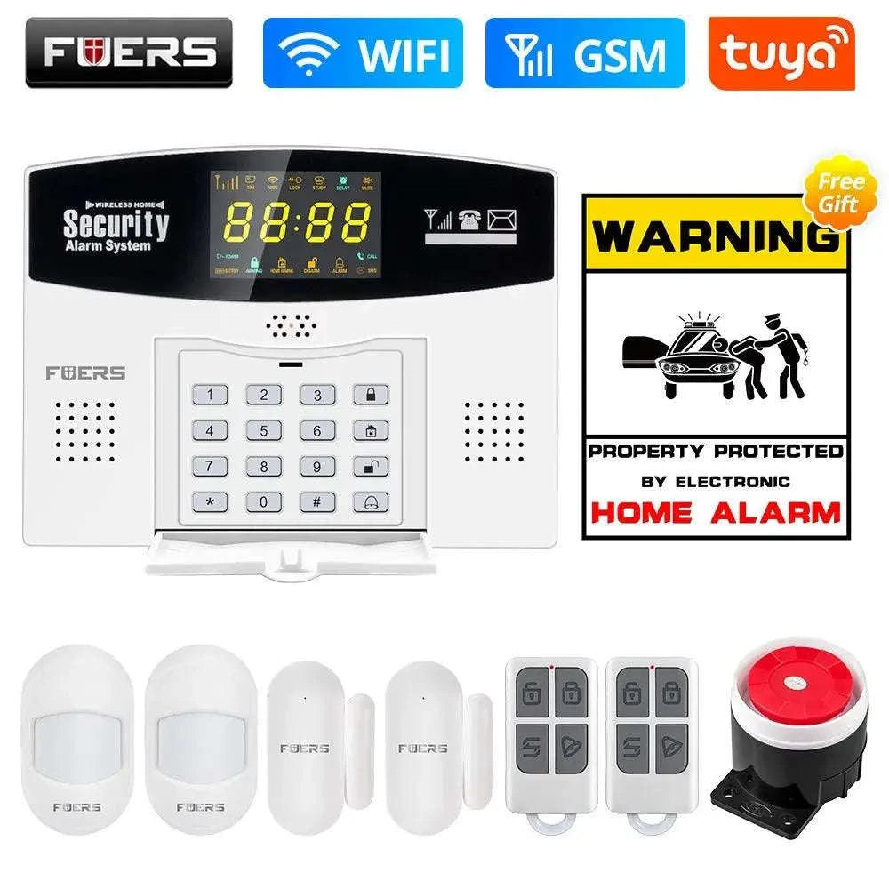 Fuers Tuya Smart Alarm System – WiFi & 4G GSM Home Security Hub-W210 WiFi GSM Kit 1 / CHINA