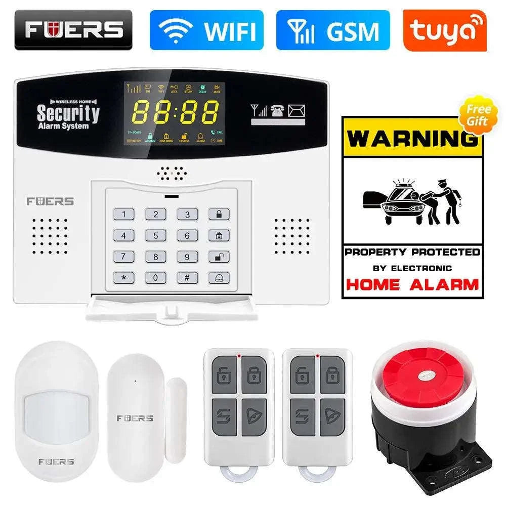 Fuers Tuya Smart Alarm System – WiFi & 4G GSM Home Security Hub-W210 WiFi GSM Kit 1 / CHINA