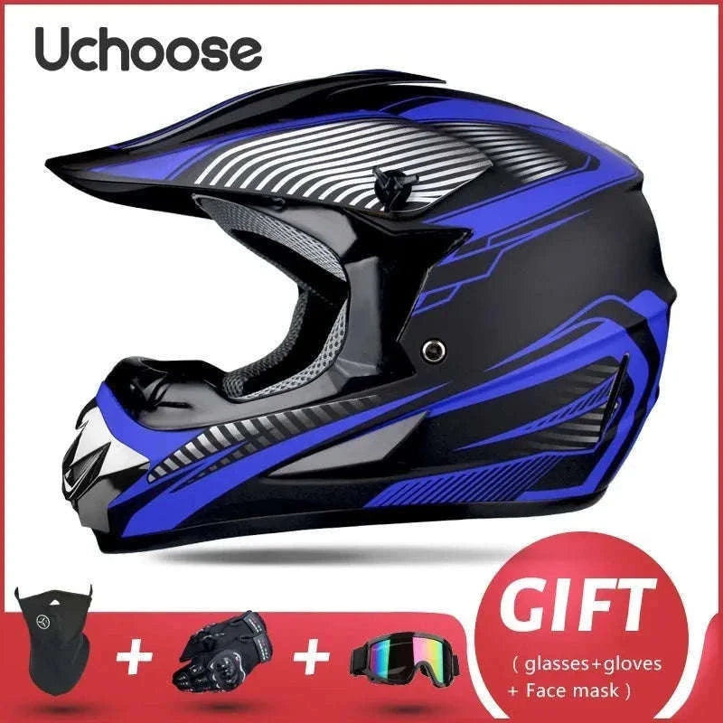 Full Face Motorcycle Helmet DOT ABS Off-Road Downhill Riding-BUFO / XL