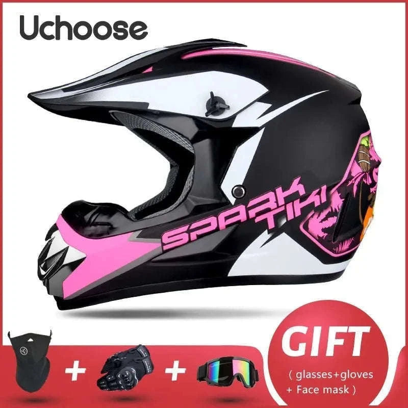Full Face Motorcycle Helmet DOT ABS Off-Road Downhill Riding-BUFO / XL