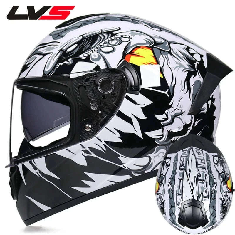 Full Face Motorcycle Helmet for Winter Warmth and Road Protection-12 / XL