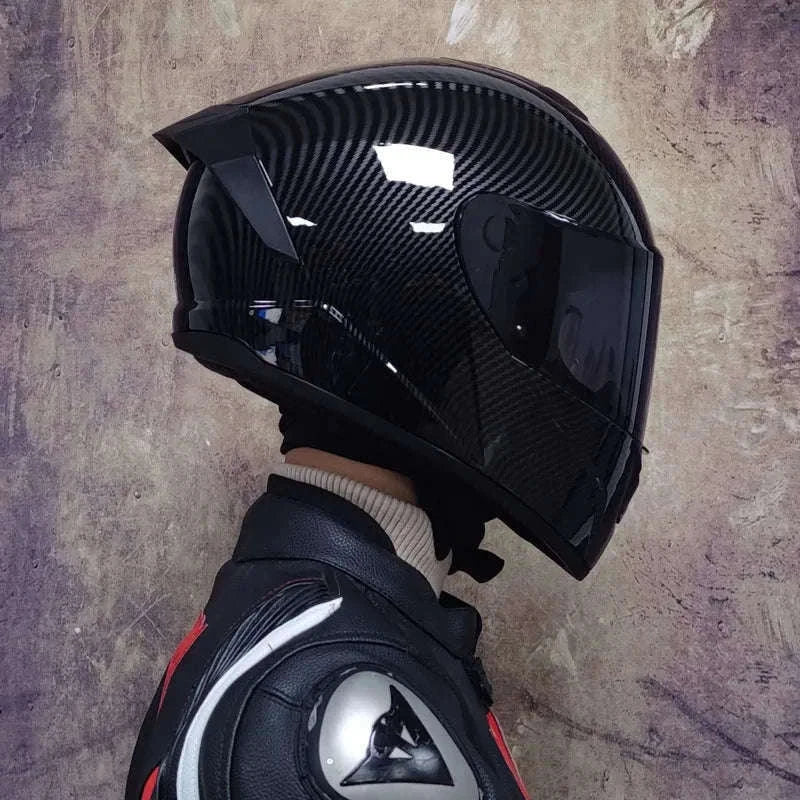 Full Face Motorcycle Helmet for Winter Warmth and Road Protection-12 / XL