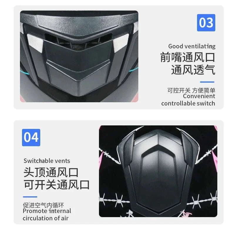 Full Face Motorcycle Helmet for Winter Warmth and Road Protection-12 / XL