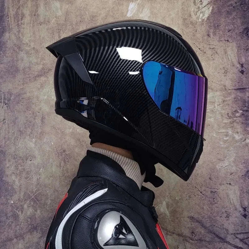 Full Face Motorcycle Helmet for Winter Warmth and Road Protection-12 / XL