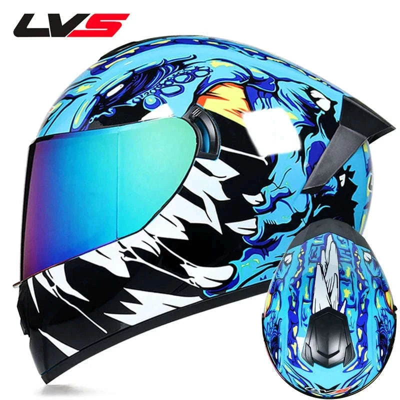 Full Face Motorcycle Helmet for Winter Warmth and Road Protection-12 / XL