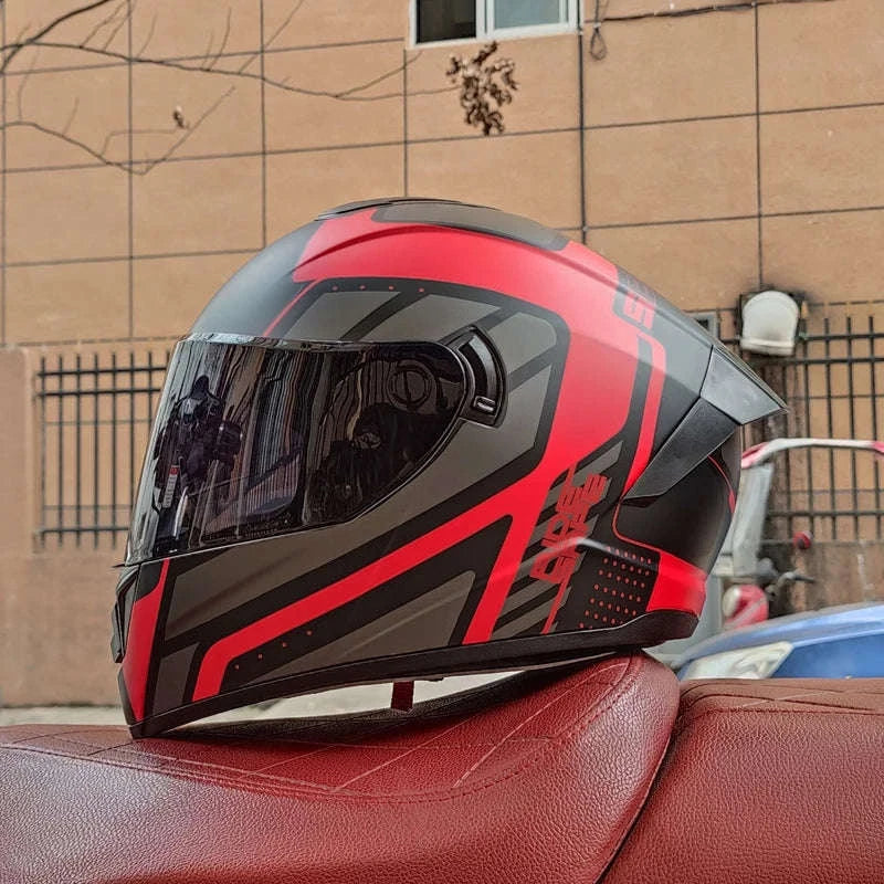 Full Face Motorcycle Helmet with Double Visor – Winter Ready-23 / M