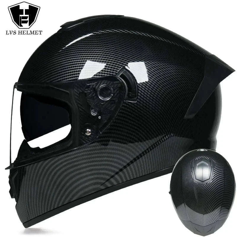 Full Face Motorcycle Helmet with Double Visor – Winter Ready-23 / M