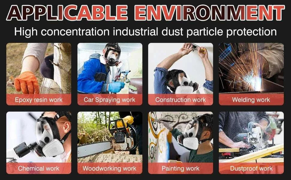 Full Face Respirator Mask Kit 27-in-1 Reusable Safety Protection Set-27in1 / United States