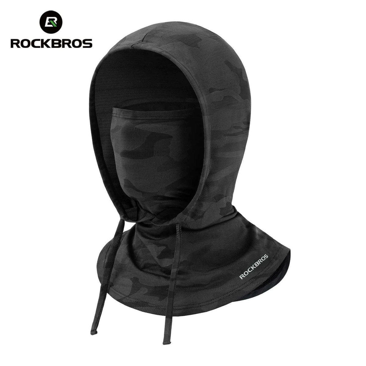 Full Face Sun Protection Hat & Neck Mask Ice Silk Cycling Cover-LF260006-BK / One Size