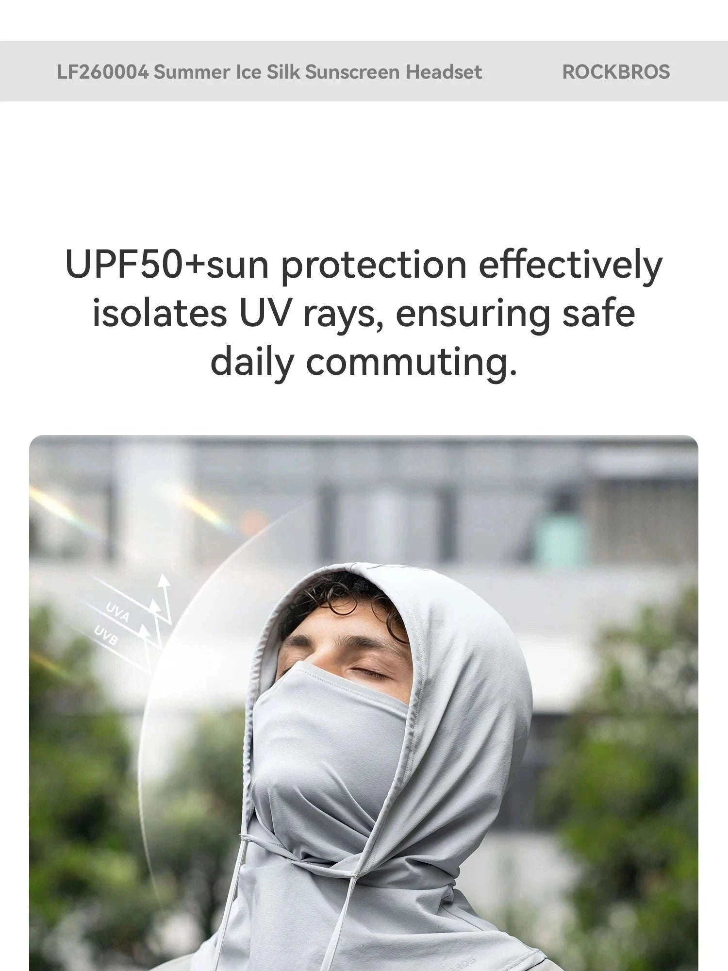 Full Face Sun Protection Hat with Neck Cover for Cycling & Outdoor Use-LF260004-GR / One Size