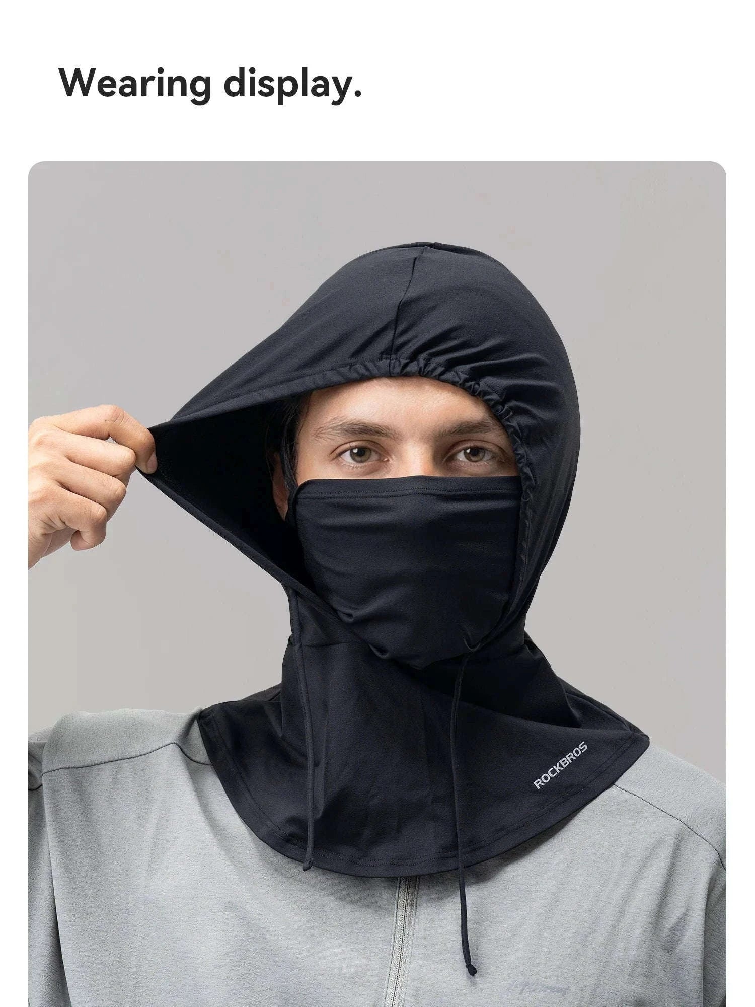 Full Face Sun Protection Hat with Neck Cover for Cycling & Outdoor Use-LF260004-GR / One Size