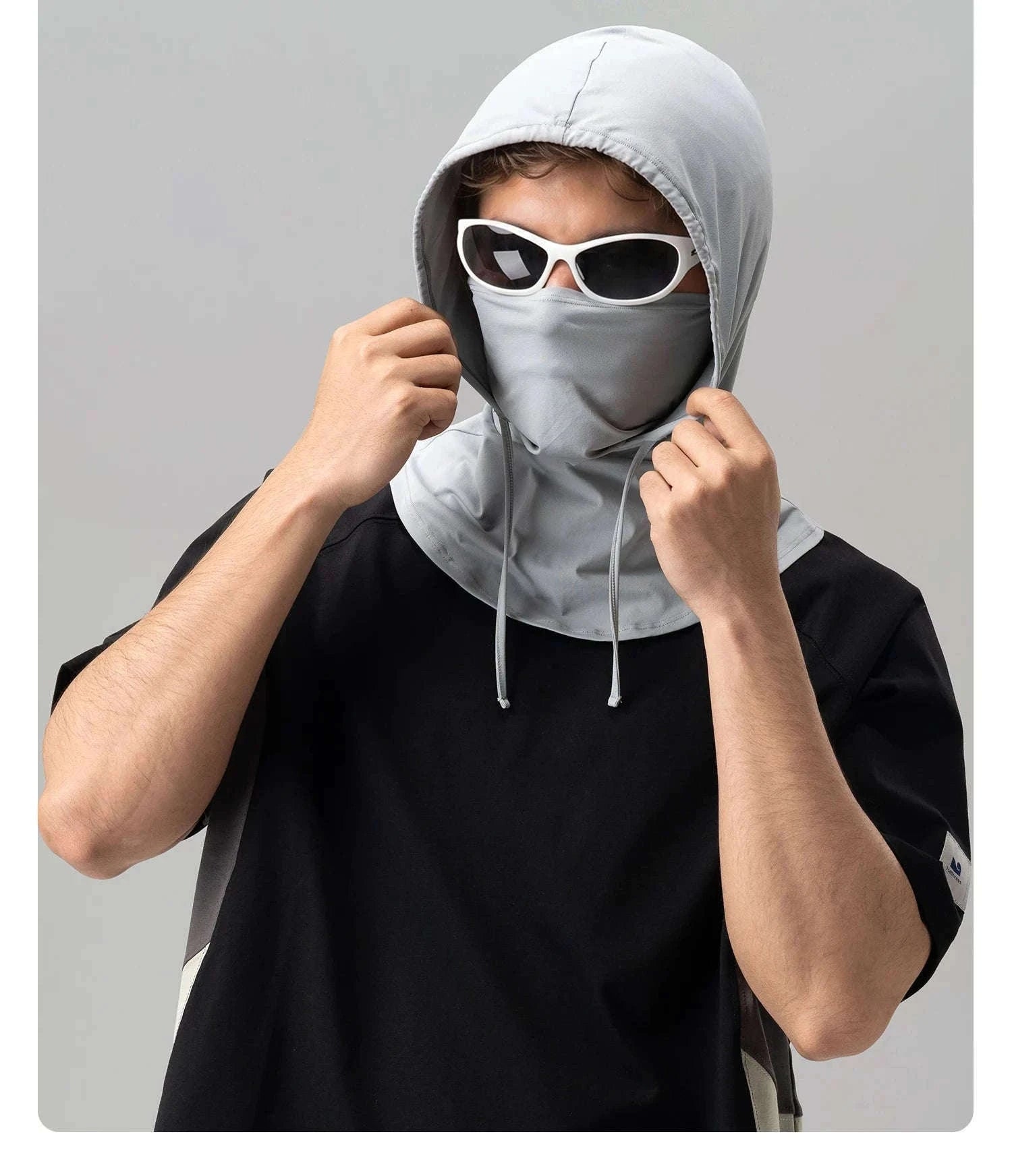 Full Face Sun Protection Hat with Neck Cover for Cycling & Outdoor Use-LF260004-GR / One Size