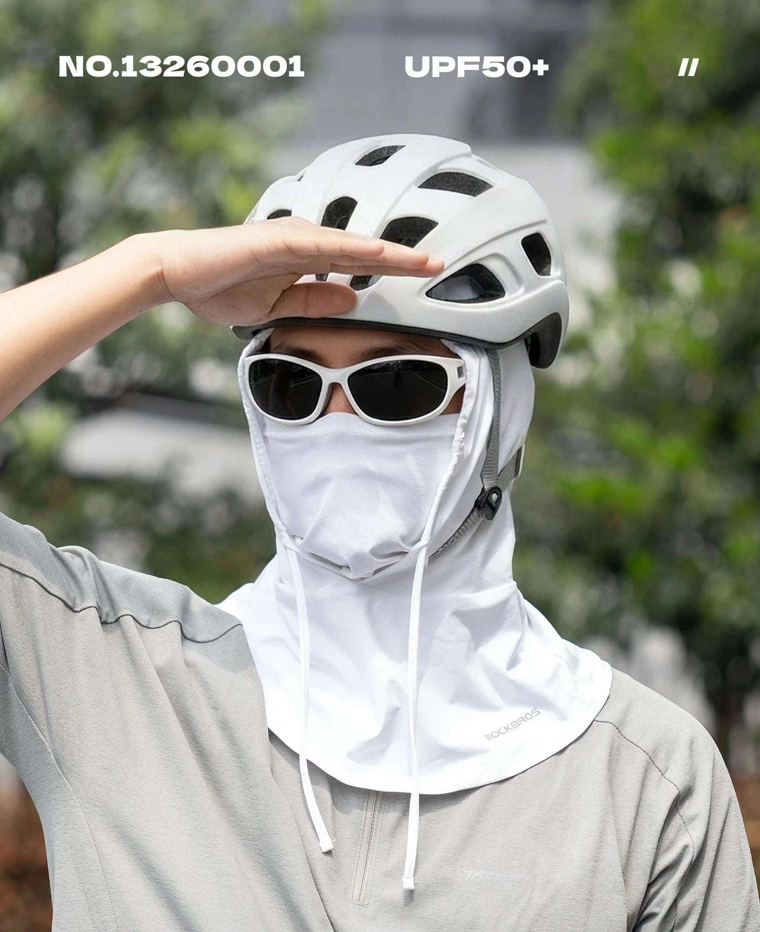 Full Face Sun Protection Hat with Neck Cover for Cycling & Outdoor Use-LF260004-GR / One Size