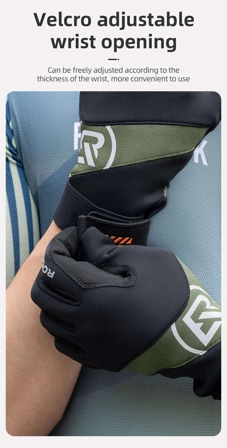 Full Finger Cycling Gloves Touchscreen Windproof Spring Autumn-S379 / XL