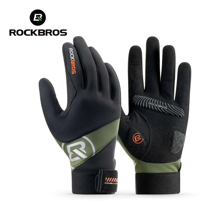 Full Finger Cycling Gloves Touchscreen Windproof Spring Autumn-S379 / XL