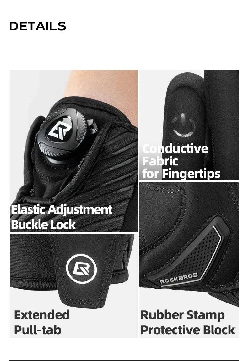 Full Finger Cycling Gloves with Shock-Absorbing Palm Pad-MT017 / L