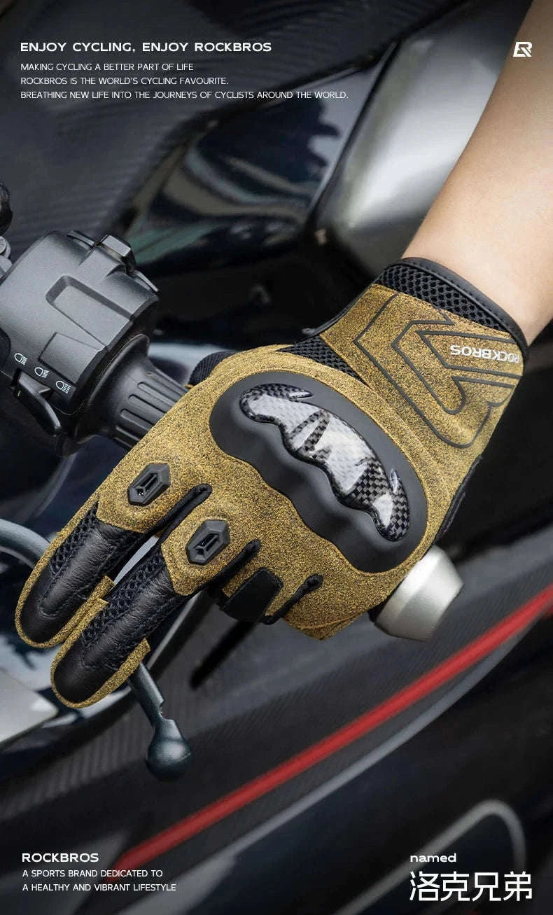 Full Finger Motorcycle Gloves for Riding, All-Season Spandex Nylon-MT027 / XXL