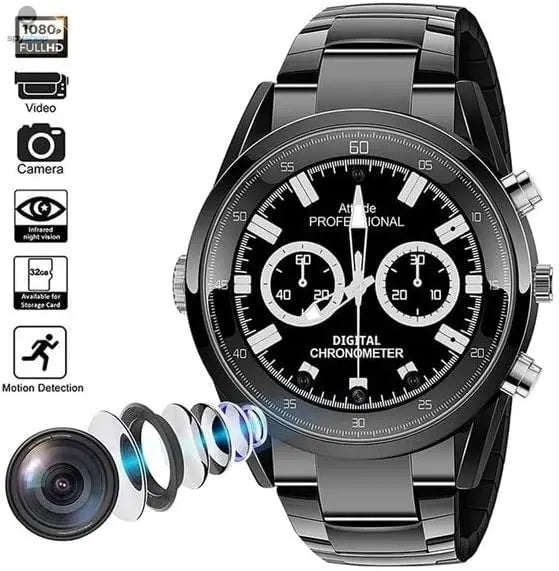 Full HD 1080P Camera Watch with 32GB & Night Vision-Default Title
