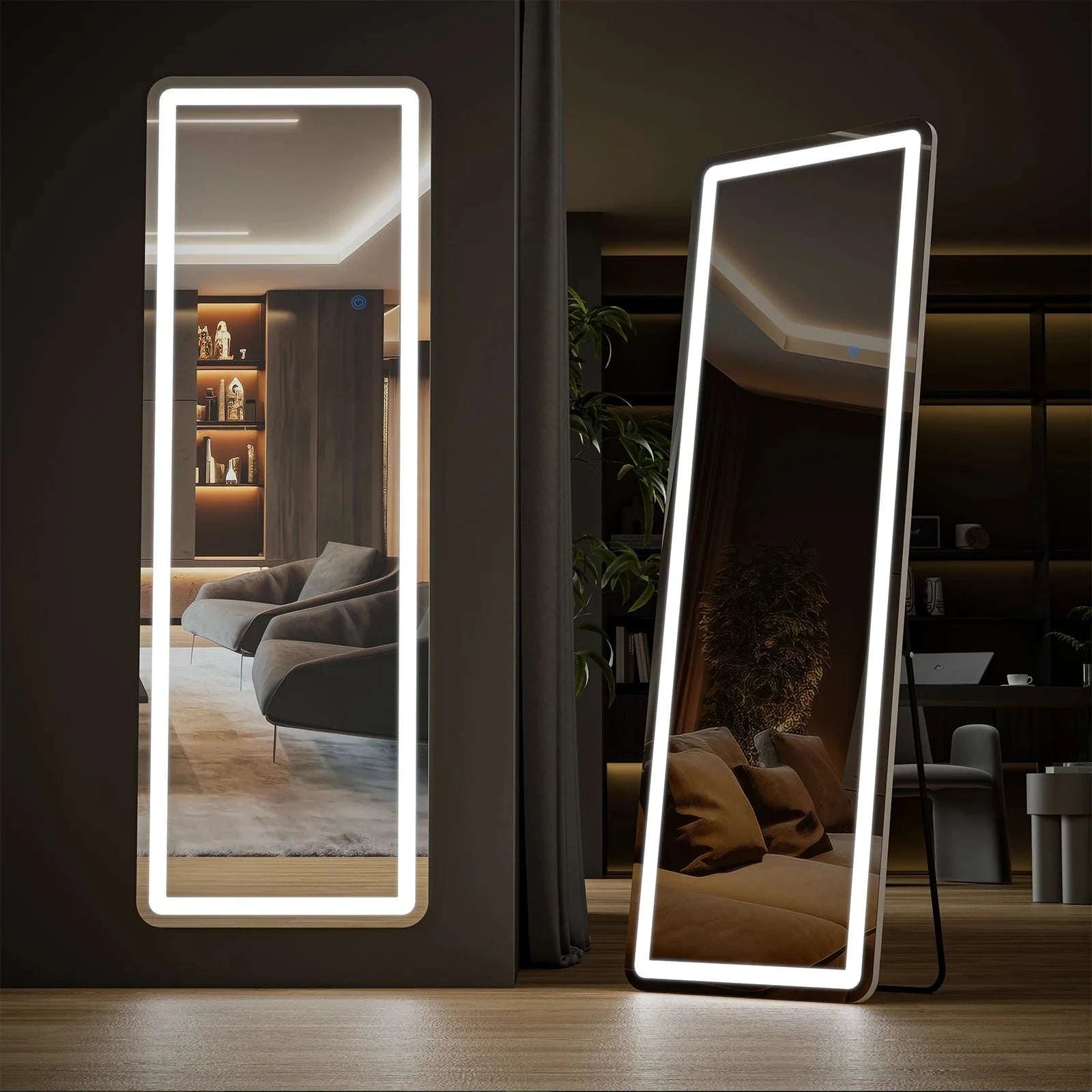 Full Length LED Mirror 71x26 with Adjustable Lighting Modes-Arched / United States